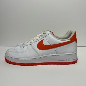 Nike Air Force 1 '07 Shoes Syracuse White Team Orange DC2911-101 Mens Size 9.5